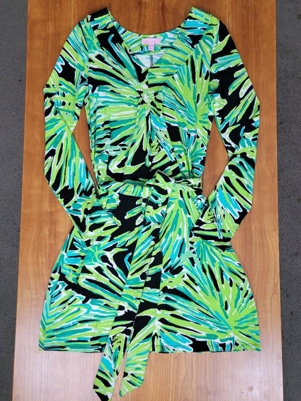 EUC Lilly Pulitzer Westerly Dress in Greens with Envy Print - S